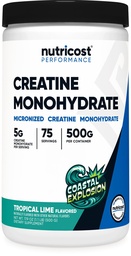 Nutricost Creatine Monohydrat Pulver (Coastal Explosion, 500 Gramm) - Micronized Creatine Supplement - Vegan, GMO-frei, Glutenfrei