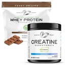 Muscle Feast Bundle – Gras-Fed Whey Protein Konzentrat Schokolade 5lb (1 Einheit) + Kreapure Creatin Monohydrat Pulver Entflammt 300g (1 Einheit), Alle Natürliche Hormon-freie Weide Raised