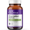 Neues Kapitel Veganes Algenöl, DHA, EPA und DPA Supplement - Veganer Omega-3-Komplex für Herz, Gehirn, Auge und Gelenkunterstützung - 30 Softgels
