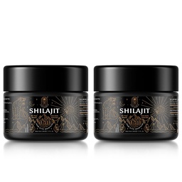 Shilajit Resin mit Fulvic Acid & Trace Minerals, Original Siberian Shilajit Pure mit 85+ Huminsäure Beilage für Energie & Immunsystem - 100 Servieren / 50g (2 Pack), Gel