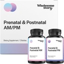 Premium Bioverfügbare Prenatal & Postnatal Vitamine für Frauen mit DHA, Folat & Eisen | 100% essentielle Vitamine für Schwangerschaft & Stillen Frauen | 2 Flaschen Optimiert AM & PM Dosierungen 30 Tage Versorgung