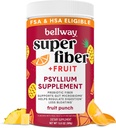 Bellway Super Fiber Powder + Fruit, Sugar Free Organic Psyllium Husk Pulver-Ergänzung für Regularität, Bloating Relief & Digestive Health, Plant-Based, Fruit Punch (50 Portionen)