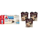 Atkins Creamy Vanilla Protein Shake, 15g Protein, Low Glycemic, 2g Net Carb, 1g Sugar, Keto Friendly, 12 Count & Mocha Latte Iced Coffee Protein Shake, 15g Protein, Low Glycemic, 4g Net Carb, 1g Sugar