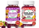 Lunakai USA Made Sea Moss Extra Strength & Shilajit Advanced Gummies Bundle – Daily Plant-Based Support – 60 Non-GMO Gummies Each
