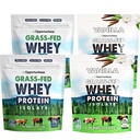 Opportuniteas Grass Fed Whey Protein Isolate Powder - 28g Unflavored & Vanilla Protein Protein Without Artificial Sweeteners, Hormone-Free Happy Cows - Un-denatured, Non GMO, Keto & Paleo Diet Friend