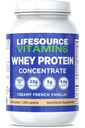 LifeSource Vitamins Grass-Fed Whey Concentrate French Vanilla 3 lb | Grass-Fed Whey • Stevia • Mixes Smoothly • Protein