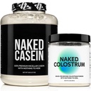 NAKED Casein Protein Powder 5LB (76 Servings) Colostrum Powder (150 Servings) – Bulk, GMO-Free, Gluten Free, Soy Free, Preservative Free
