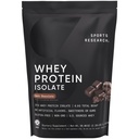 Sports Research® 100% Whey Protein Isolate Dark Chocolate - U.S. Sourced Protein Powder w/BCAAs - No Artificial Flavors or Gums- Informed Sport Tested · Gluten Free - 2lb Bulk Bag, 25 Servings