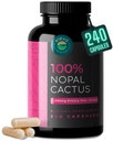 Nopal Cactus Capsules 1500mg- Organic Sun-Dried Prickly Pear Cactus Fruit Powder & Black Pepper Extract for Absorption- Natürliche Prickly Pear Super Supplement- Fiber, Vitamine und Mineralien 240 Kapseln