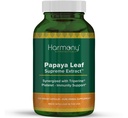 Harmony Nutraceuticals Papaya Leaf Supreme Extract Höchste Potenz Maximale Bioaktivität Organic Dr. Gumman's Clinical Grade 120 Vegan Kapseln mit Triperine synergisiert
