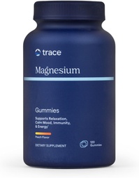 Trace Minerals Magnesium Gummis - Unterstützt einen ruhigen Mindset - Magnesium Chewables für Kinder & Erwachsene - Knochen, Verdauung, Herzgesundheit &amp; Immununterstützung - Peach Flavor - 120 Count (120 Servietten)