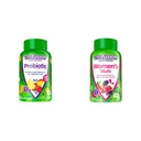 Vitafusion Probiotic Gummy Supplements, Raspberry, Peach and Mango Flavors & Womens Multivitamin Gummies, Berry Flavored Daily Vitamins