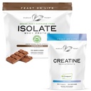 Muscle Feast Creapure Creatine Monohydrate - Unflavored 500g (x1) and Isolate Whey Protein Powder - Chocolate 5lb (x1) - Muscle Recovery and Performance Bundle
