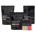 Sport Research® Whey Protein Isolate Vanilla Flavored (2.1 lb), Variety Pack Hydrate Elektrolyte Pulverpakete (16 Count) und Kreatin Monohydrat (1.1 lb)