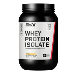 BARE PERFORMANCE NUTRITION, BPN Whey Protein Isolate, Vanilla, 25g Protein per Serving, 25 Servings