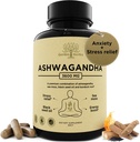 Organic Ashwagandha Root & Irish Sea Moss – 3.600 mg Ashwagandha Supplement mit schwarzem Seed Oil, & Burdock Root – Kräuterergänzung für Energie, Stress Relief, Extra Strength, 60 Caps