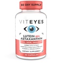 Viteyes Lutein & Astaxanthin – Lindern Augenmüdigkeit, Hydrat & Firm Haut, Blaulichtschutz, Immununterstützung, 20 mg Lutein, 4 mg Astaxanthin, Augenvitamine, Doctor Trusted Brand, 30 Kapseln