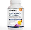 VisioVance 15 in 1 Advanced Eye Formula, Eye Vitamin and Mineral Supplement with Lutein, Zinc, Luteolin, Zeaxanthin & Bilberry Extract, 60 Count (1)