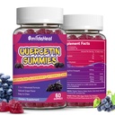 2 Pack Quercetin Gummies 1200MG, Quercetin Gummis mit Bromelain, Zink Vitamin C, Immunsystem Vegan Gummy für Erwachsene & Kinder, 120 Vegan