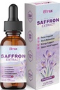 Liposomal Saffron for Kids & Adult, Organic Saffron Extract Liquid Drops with Holy Basil, Rosemary, L-Theanine for Stress, Focus, Energy Support, Eye Health, Vegan, Strawberry Flavor, 2 FL OZ