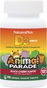 Natures Plus Animal Parade Sugar-Free Kinder Vitamin D3-500 IU - Schwarze Kirsche Flavor - 90 Chewable Animal Shaped Tablets - Knochen Gesundheit und Immunsystem Unterstützung - 90 Servierungen