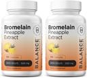 Balancebreens Bromelain 500mg, 120 Kapseln - Ananasextrakt Verdauungsenzym, unterstützt Verdauungs- und Gelenkgesundheitsergänzung