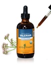 Kräuter Pharm Certified Organic Valerian Root Liquid Extract für Entspannung und Erholungsschlaf, Bio Cane Alcohol, 4 Unze