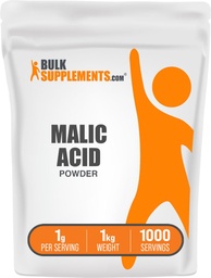 BulkSupplements.com Malic Acid Powder - L-Malic Acid, Dietary Supplement - Food Grade, Pure & Gluten Free, 1g per Serving, 1kg (2.2 lbs) (Pack of 1)
