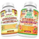 FRESH HEALTHCARE Ashwagandha KSM 66 and 100% Natural Vitamin C - Bundle