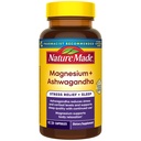 Nature Made Magnesium + Ashwagandha Capsules, 60 Capsules