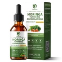 12-in-1 Organic Moringa Drops with Ashwagandha Turmeric Quercetin, Lipsomal 98% Absorption & Extract for Energy Immune Joint Digestive Metabolism, Vegan Non-GMO, More Potency Than Moringa Powder