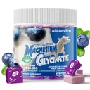Magnesium Glycinate Soft Chews, Blueberry Flavor.Chewable Sugar Free Potassium Magnesium Chews with Magnesium Glycinate, Vitamin D, B6, and CoQ10 for Calm Support & Sleep for Adults, 60 Days Supply