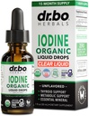 Iodine Liquid Drops Potassium Iodide - 1 Year Supply Pure Clear Organic Iodine Drops Supplement Plus Thyroid Support - Organic Potassium Iodide Liquid Supplement Tincture Thyroid Supplements 1 Fl Oz