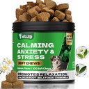 Dog Melatonin & Calming Chews Relaxation & Sleep Support & Separation,Travel,Barking,Thunder,Fireworks,Stress Support-Vet Formulated Supplement for Puppy, Adult & Senior Dogs of All Breeds