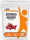 BulkSupplements.com Acerola Cherry Powder - Fruit Powder, Acerola Cherry Supplement, Vitamin C Supplement - Gluten Free, 3g per Serving, 1kg (2.2 lbs) (Pack of 1)
