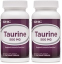 GNC Taurine 500mg, 50 Caplets, Supports Muscle Function (Pack of 2)