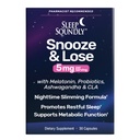 Sleep Soundly Snooze & Loose 5mg, with Melatonin and CLA, Supports Metabolism, Probiotics and Ashwagandha, 30 Capsules