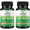 Swanson Ox Bile - Standardized 90 mg 60 Caps (2 Pack)