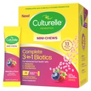 Culturelle® Complete 3-in-1 Biotics Mini-Chews Daily Probiotic for Digestive Health with Prebiotics and Postbiotics for Gut Balance, Mixed Berry Flavor, 28 Count