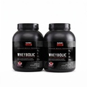 GNC AMP Wheybolic Whey Protein Powder Isolate with BCAA | Targeted Muscle Building and Workout Support Formula | Gluten Free | Strawberries and Cream | 25 Servings (Pack of 2)