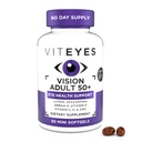 Viteyes Vision für 50 Jahre Plus für Augengesundheit, Sehunterstützung, alternde Augen, Lutein, Zeaxanthin, Omega-3, Zink, Vitamin C, Vitamine D, Vitamine E, Eye Doctor Trusted, hergestellt in den USA, 90 Ct