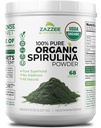 Zazzee USDA Organic Spirulina Pulver, 8 Unzen, 68 Portionen, zertifiziert koscher, 100% reiner, nicht bestrahlter, messfreier Wide Mouth Container, frischer Geruch und neutraler Geschmack, nicht gentechnisch verändert, hergestellt in den USA