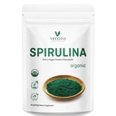 VELOTO USDA Organic Spirulina Pulver, 8 Unzen - Reich an veganem Protein, Vitaminen und Mineralien | Natürliches grünes Superfood, Quelle von Chlorophyll | Nicht bestrahlt, Nicht-GVO, Glutenfrei