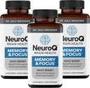 NeuroQ Memory & Focus - Boosts Cognitive Performance & Brain Function - Neuroprotektive Formel von Dr. Dale Bredesen - Gotu Kola Ginkgo Phosphatidylserin & Propolis - 60 Kapseln (Paket von 3)