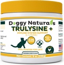 Trulysine Plus L-Lysine für Katzen Immunstütze Mundpulver 8oz/226g - Katzen & Kittens aller Altersgruppen, Niesen, Runny Nase Quitten, Watery Eyes Chicken Liver Flavor (US.A)(226 Gramm (900mg / Scoop)))