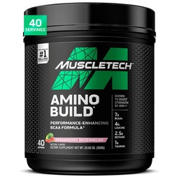 MuscleTech | BCAA Aminosäuren + Elektrolytpulver | 7g BCAAs + Elektrolyte Unterstützung | Lean Muscle & Boost Endurance | Erdbeerwassermelone | 593 Gramm | 40 Portionen