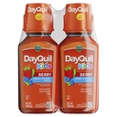 Vicks Kids DayQuil Berry Cold & Cough Medicine Co-Pack, Daytime Relief of Multiple Symptoms, Great-Tasting Berry Flavor, frei von Alkohol & Acetaminophen, Für Alter 6+, 2x8oz