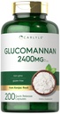 Carlyle Glucomannan Capsule | 200 Count | Pillole di fibre solubili | Non-GMO, Gluten Free Supplement