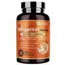 NATURE TARGET Ubiquinol CoQ10 400mg Softgele mit PQQ & Turmeric, High Absorption Coenzym Q10 Supplement mit ALA & Black Pepper, Antioxidans für Herz & Gehirn Gesundheit, Energieproduktion, 120 Zähler