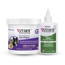PET KING BRANDS ZYMOX Enzymatic Ear Wipes and Otic Solution Hydrocortisone Free for Dogs & Cats - Product Bundle - für Schmutz, Wachs, Smelly Ears & to Soothe Infections, 100 Count Wipes & 4oz Bottle